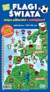 Flagi świata Mapa piłkarska z naklejkami