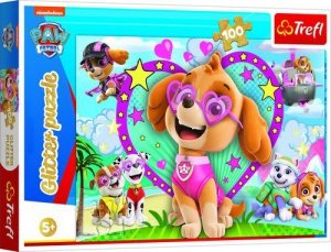 Puzzle Glitter Psi Patrol W blasku Skye 100