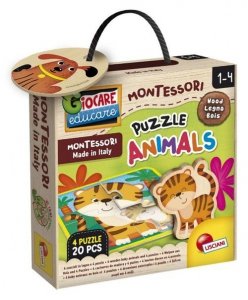 Montessori Baby Wood Puzzle ze zwierzętami