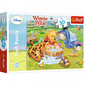 Puzzle 30 Kąpiel prosiaczka Kubuś Puchatek 18198