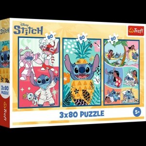 Puzzle 3x80 Świat Stitcha Disney Lilo&Stitch 34885