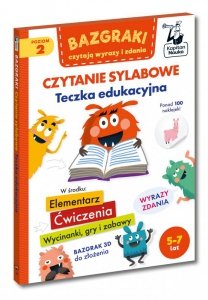 Bazgraki czytają wyrazy i zdania. Czytanie sylabowe. Teczka edukacyjna. Kapitan Nauka. Bazgraki