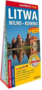 Litwa Wilno Kowno mapa samochodowa 1:700 000