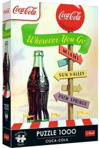 Puzzle 1000 elementów. Trefl Premium Plus CocaCola: Gdziekolwiek zmierzasz