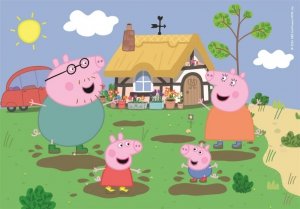 Puzzle 30 elementów. Super kolor. Peppa Pig