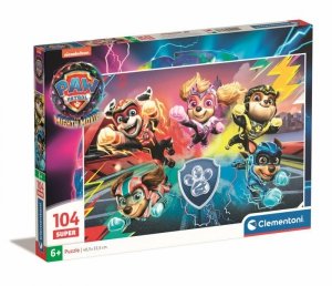 Puzzle SUPER 104 elementów. Super kolor. Psi Patrol The Mighty Movie