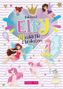 Kolorowanka Elfy + naklejki z brokatem