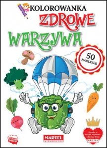 Kolorowanka z naklejkami. Zdrowe warzywa