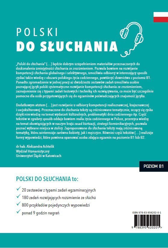 Polski do słuchania. Ćwiczenia rozwijające umiejętność rozumienia ze słuchu z nagraniami