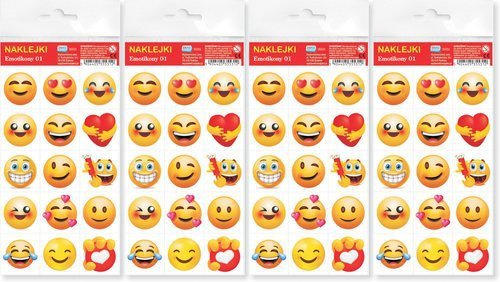 Emotikony 01 Naklejki 4 sztuki