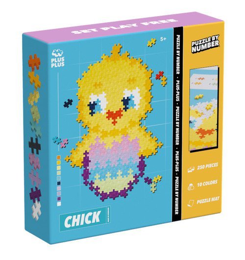 Plus-Plus Puzzle By Number Kurczak - 250 Elementów