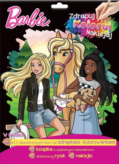 Barbie Zdrapuj koloruj, naklejaj