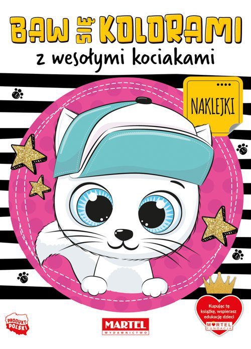 Baw się kolorami z wesołymi kociakami z naklejkami