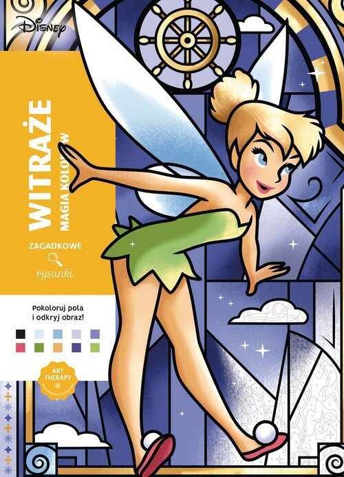 Art therapy. Kolorowanka antystresowa. Disney. Witraże. Magia kolorów. Zagadkowe rysunki