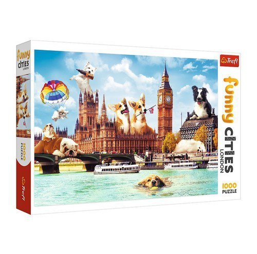 Puzzle Funny Cities - Psy w Londynie 1000