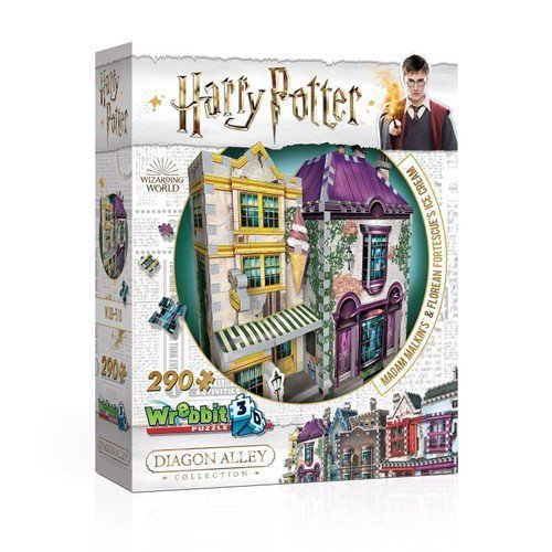 Wrebbit 3D Puzzle Harry Potter Madam Malkin&#039;s & Florean Fortecsue&#039;s Ice Cream 290
