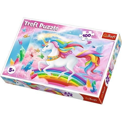 Puzzle 100 W kryształowym świecie jednorożców