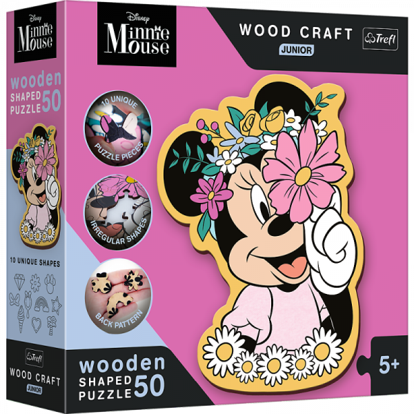 Puzzle 50 drewniane Wood Craft Junior W świecie Minnie 20200