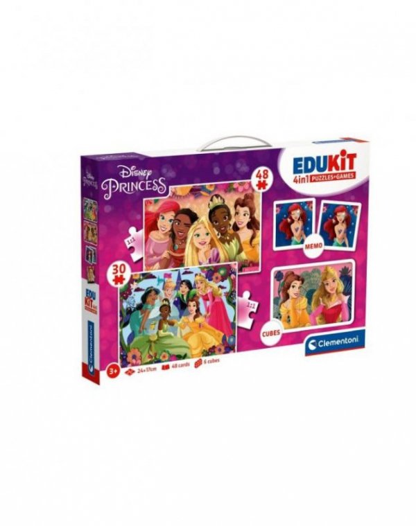 Puzzle+ Gra 4w1 Edukit Księżniczki 18297