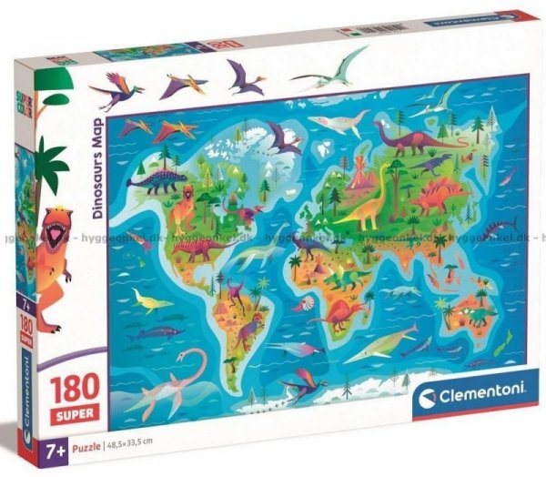 Puzzle 180  Super Dinosaurs Map 29790