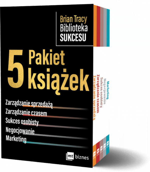 Pakiet Brian Tracy Biblioteka Sukcesu. Zarządzanie sprzedażą / Zarządzanie czasem / Sukces osobisty /  Negocjowanie / Marketing 