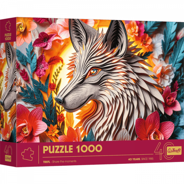 Puzzle 1000 3D 40-lecie Trefl Wilk 40041