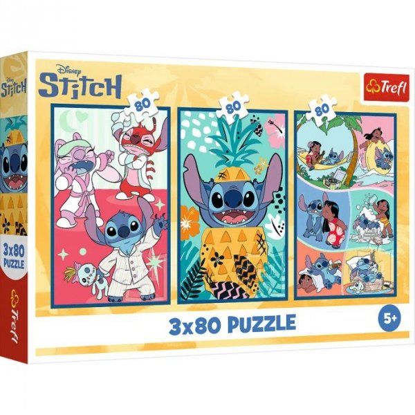Puzzle 3x80 Świat Stitcha Disney Lilo&Stitch 34885