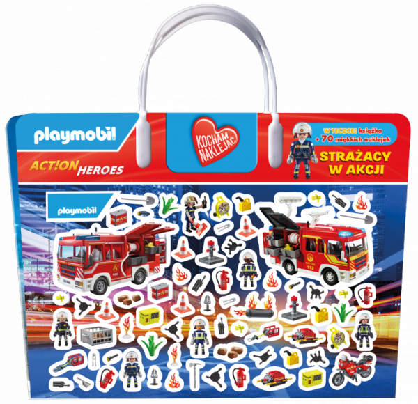 Strażacy w akcji. Playmobil Action Heroes. Kocham naklejać