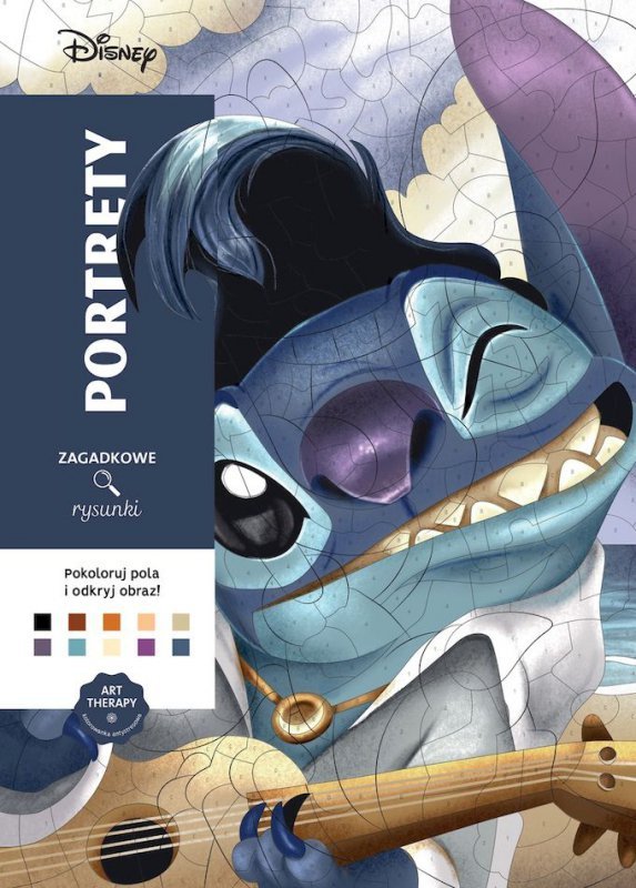 Portrety. Disney. Zagadkowe rysunki. Kolorowanka antystresowa. Art therapy
