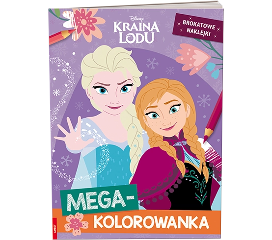 Kraina Lodu mega kolorowanka brokatowe naklejki KOLB-9102