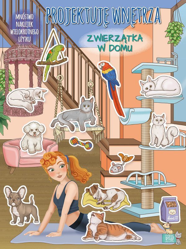 Projektuję wnętrza z naklejkami. Zwierzątka w domu