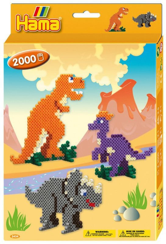 Hama. Midi. Zawieszane pudełko. Dino świat