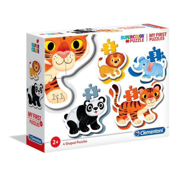 Moje Pierwsze Puzzle 2-3-4-5 Zwierzęta dzikie. Clementoni 20810