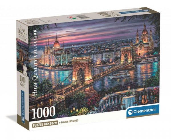 Puzzle 1000 elementów. Compact. Lights of the Danube