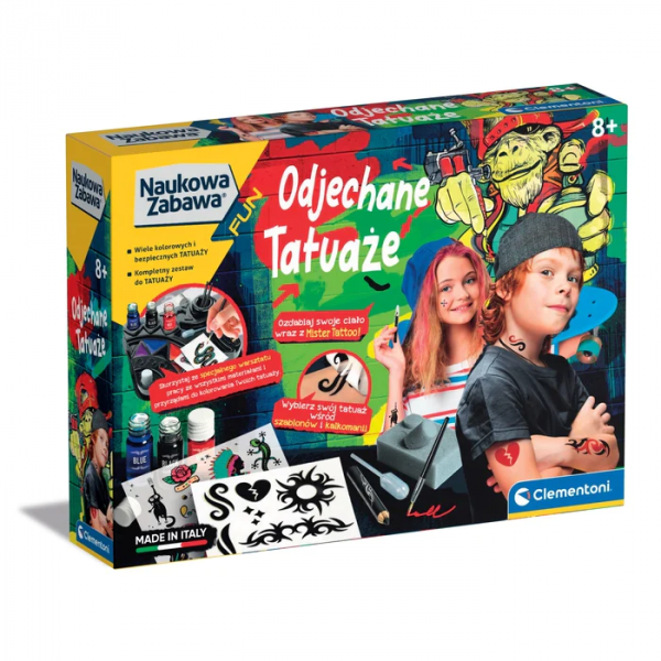 Naukowa zabawa. Odjechane tatuaże. Clementoni 50721