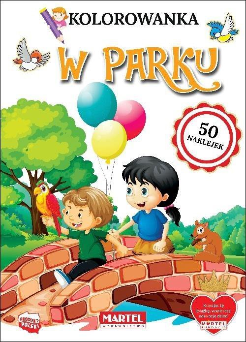 Kolorowanka z naklejkami. W parku