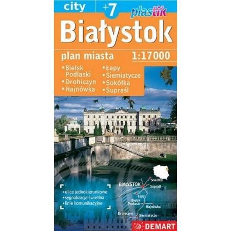 Białystok plus 7. Plan miasta 1:17 000. Plastik