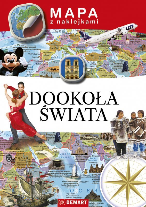Mapy z naklejkami. Dookoła świata