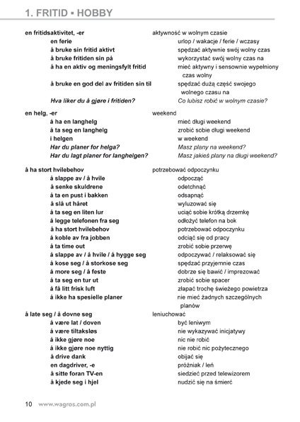 NORWESKI TEMATYCZNIE 3. Słownictwo Wyrażenia Zdania. Poziom A2-B2