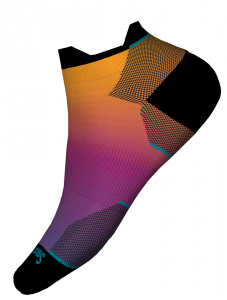 W'S Run Zero Cushion Ombre Print Low Ankle Socks, 823, S