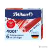 Naboje do piór, krótkie czerwone 301192 Pelikan