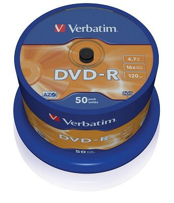 Verbatim DVD-R 16x 4,7GB 50p 43548 cake DataLife+,AdvAZO,scr  ers, bez nadr, mat