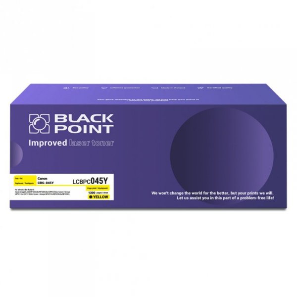 Black Point toner LCBPC045Y zastępuje Canon CRG-045Y yellow