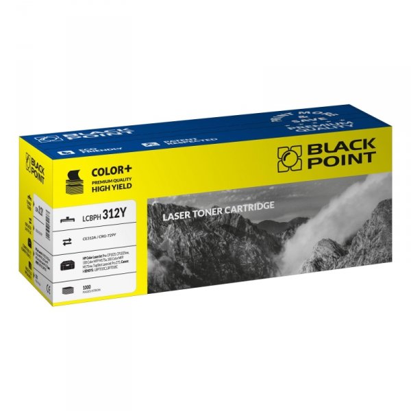 Black Point toner LCBPH312Y zastępuje HP CE312A / CRG-729Y, żółty