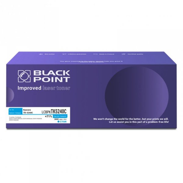 Black Point toner LCBPKTK5240C zastępuje Kyocera TK-5240C, niebieski