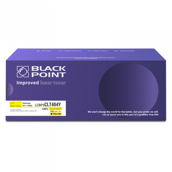 Black Point toner LCBPSCLT404Y zastępuje Samsung CLT-Y404S, żółty