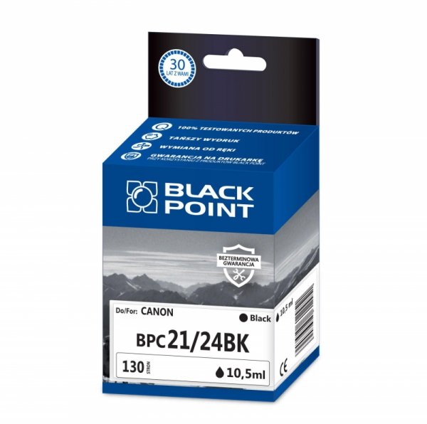 Black Point tusz BPC21/24BK zastępuje Canon BCI-21BK / BCI-24BK, czarny