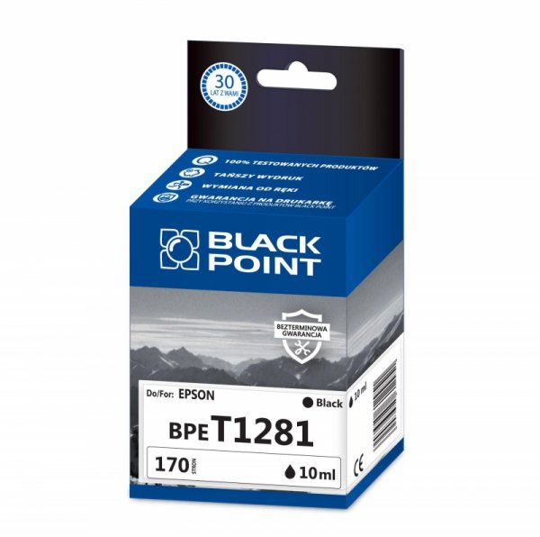 Black Point tusz BPET1281 zastępuje Epson T1281, czarny