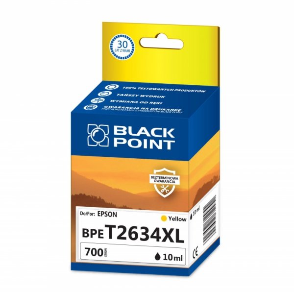 Black Point tusz BPET2634XL zastępuje Epson C13T26344010, żółty