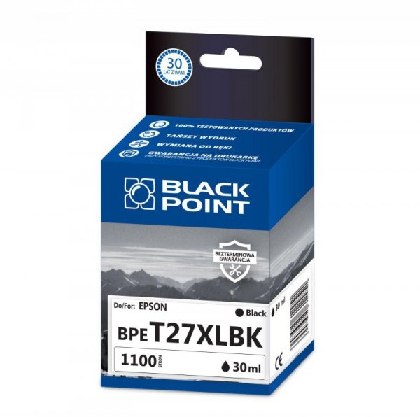 Black Point tusz BPET27XLBK zastępuje Epson C13T27114010, black